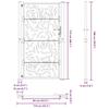 Garden Gate Black 100 X 175 Cm Steel Flame Design