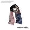 Korean Dopamine Gradient Color Matching Warm Scarf Winter High End Thickened Soft Waxy Knitted Scarf Versatile Shawl