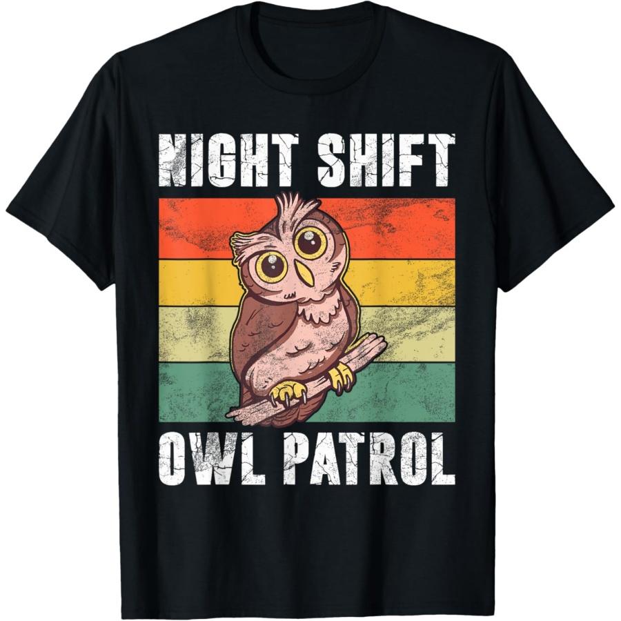 Night Shift Owl Patrol Owl T-Shirt XXXXXL чёрный