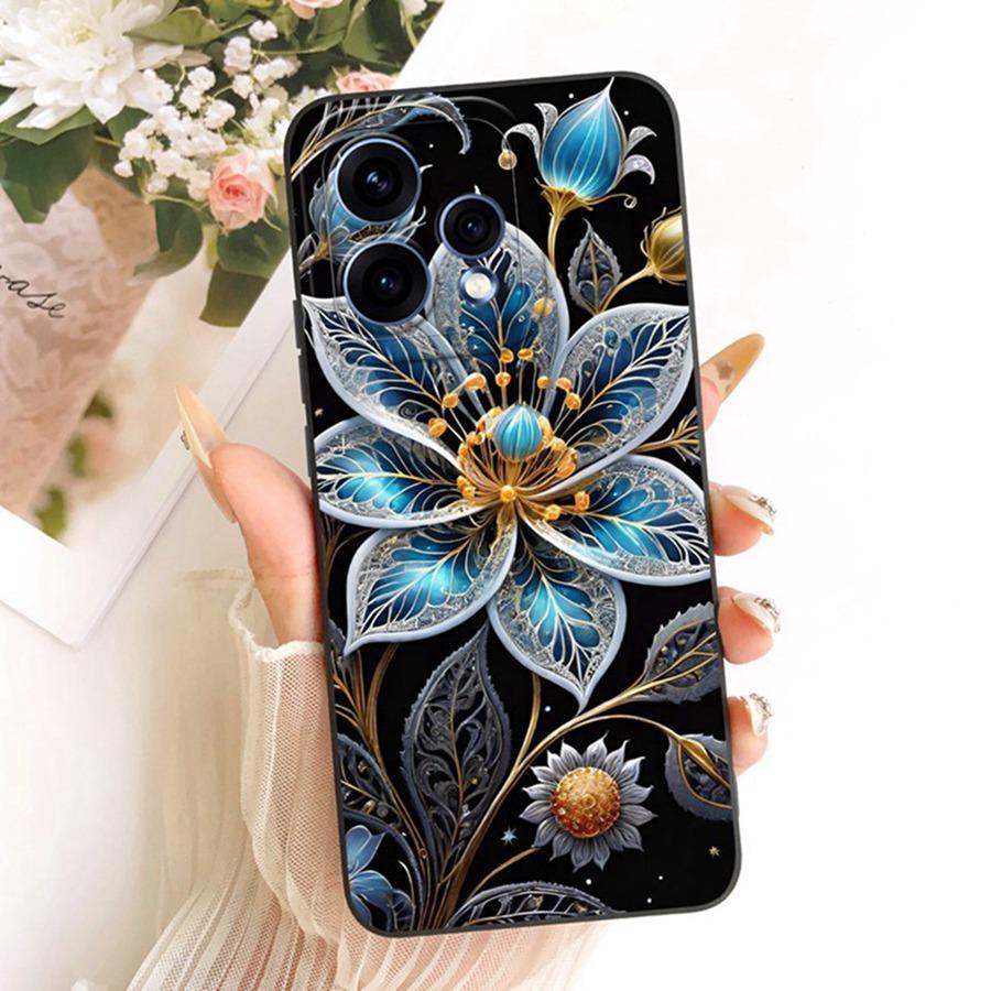 For OPPO Reno 15C Cover Cute Floral Cartoons Painted Phone Case Silicone Soft Fundas Shell for OPPO Reno15 F Reno 15Pro 15F Bags