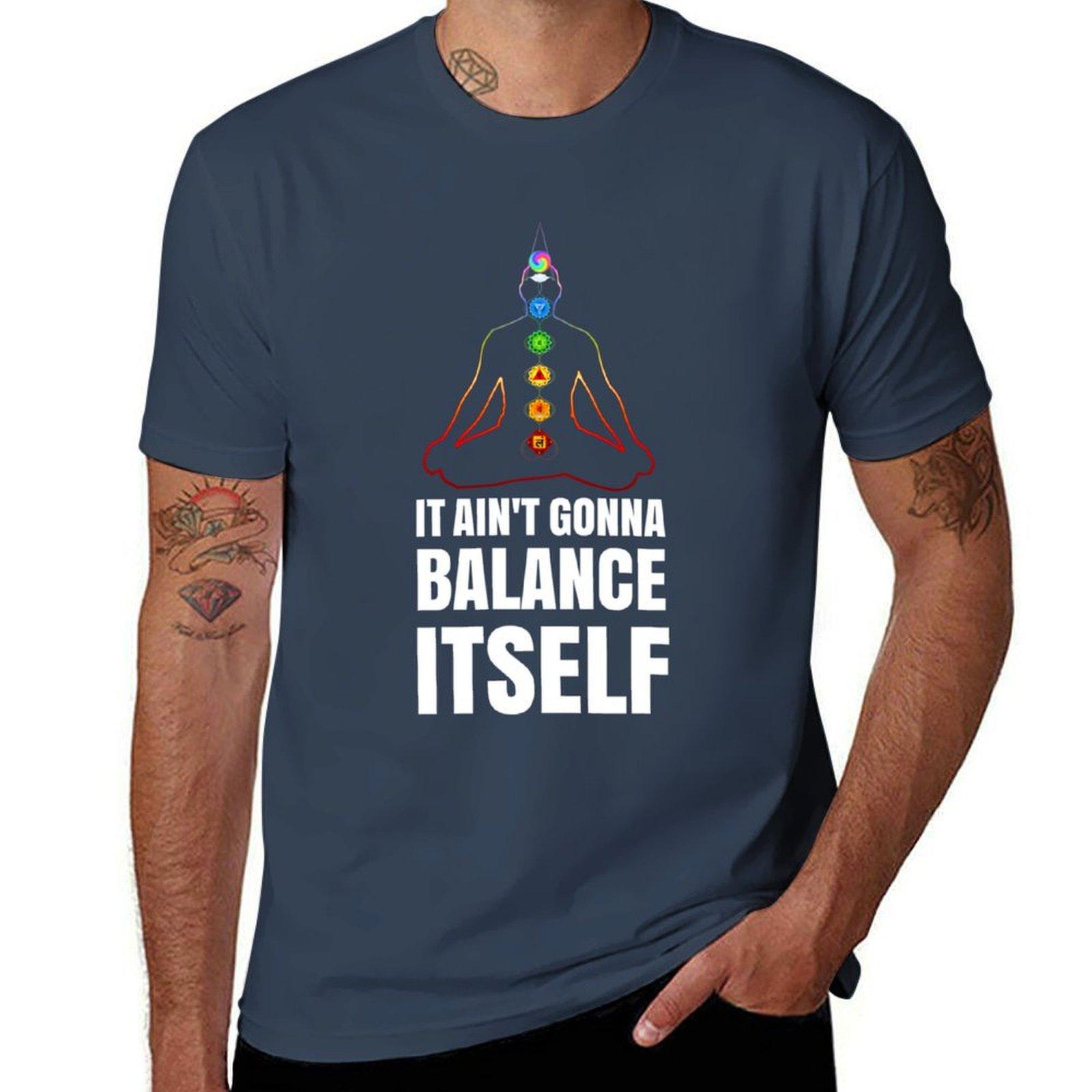 Balanced Classic Chakras TShirt Regular Fit Plain Tee Shirt S