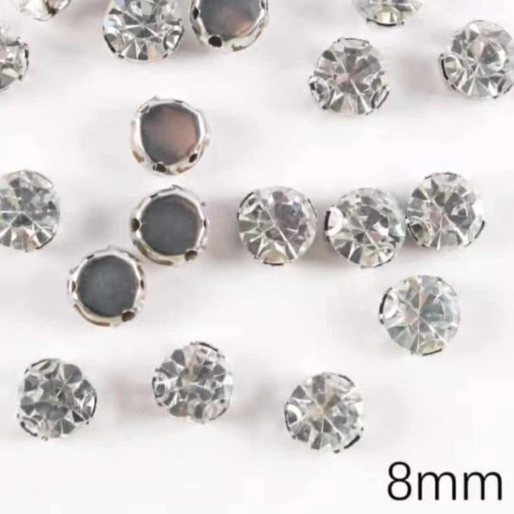 D-Shaped Ear Claw Drill, Round Glass, No-Snag Sewing Hardware & Clothing Accessories.