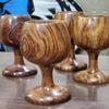 Wood Wine Glass Set Of 4 Christmas Gift, New Year Gift