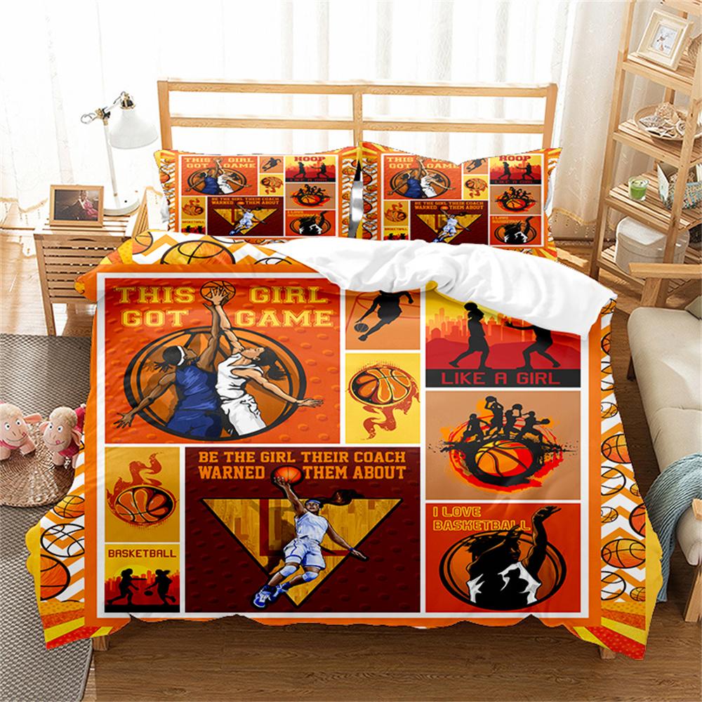 Zestaw poszwy na kołdrę z motywem sportowym Joga Koszykówka Softball Balet Zestaw pościeli Rozmiar King Queen dla Dziecka Chłopca Dziewczynki Sportowca Pokrowiec na kołdrę