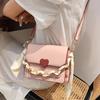 Mini řetízková taška přes rameno Sweet Love pro ženy - Módní čtvercová peněženka s více přihrádkami a popruhem přes tělo