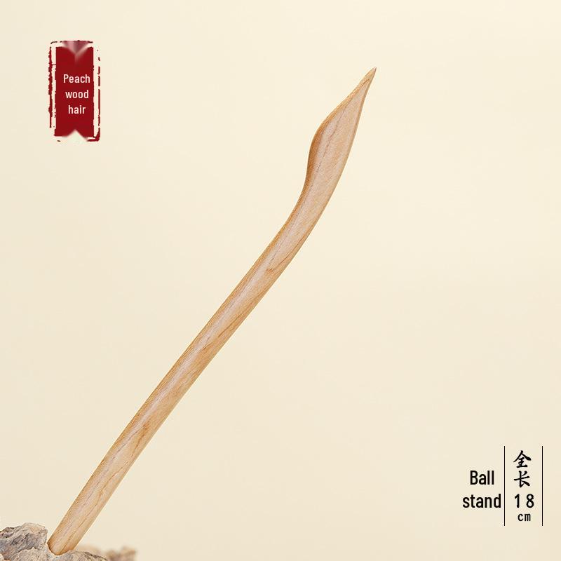 Hochwertige Haarnadel mit chinesischem Knoten aus Pfirsichholz - Neues Frühlingsstil-Haaraccessoire für Damen