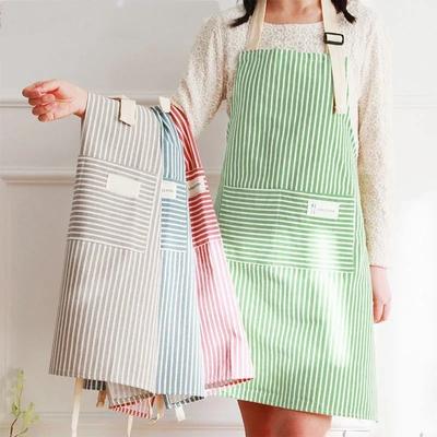 Mode Einfache SmallFresh Streifen Küche Antifouling Schürze Pinafore Frau Kochen Zubehör Cafe Restaurant Blume Shop Overalls