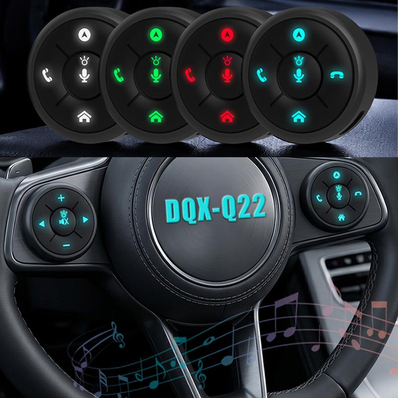 Steering Wheel Wireless Bluetooth-compatible Media Button Remote Controller 10 Keys Car DVD Music Player for Car Motorcycle Bike