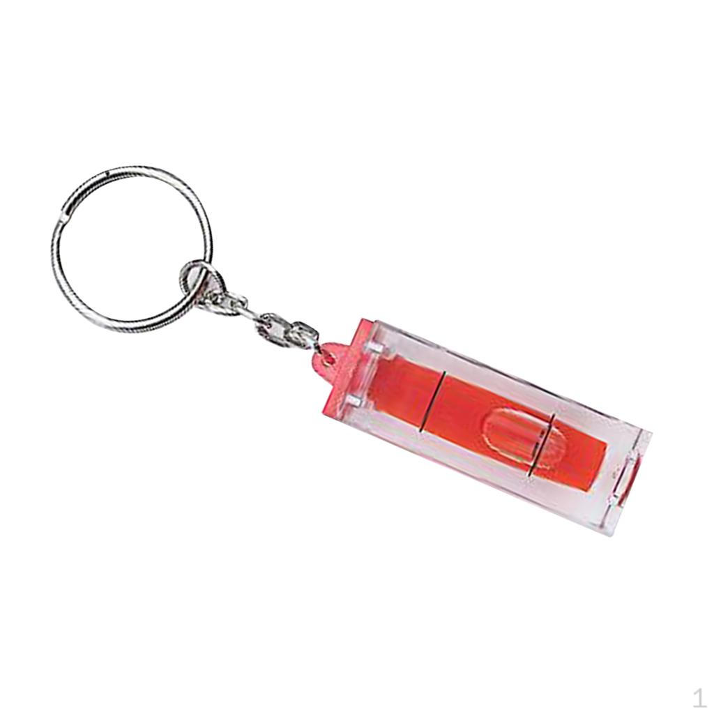 

Mini Acrylic Keychain Block Level Vial Red