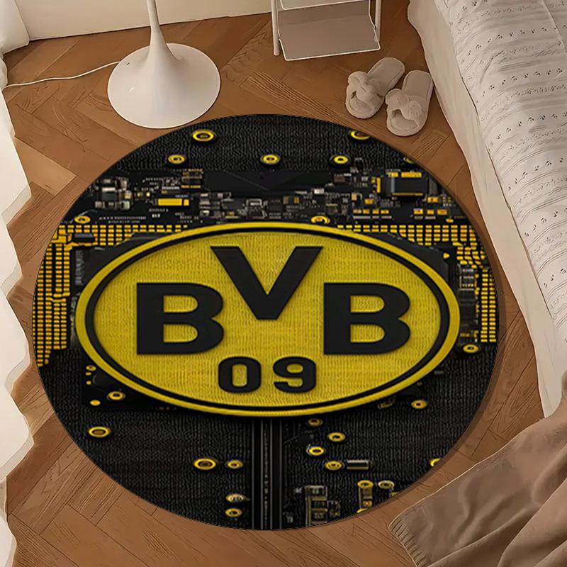 Borussia fcfc Round mat, Anti-slip Circle Carpet Chair rug For livingroom,Bedroom, doormat home decor Gift Christmas Gifts