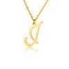 Women Stainless Steel 18K Gold Plated Letter Name Pendant Collarbone Chain