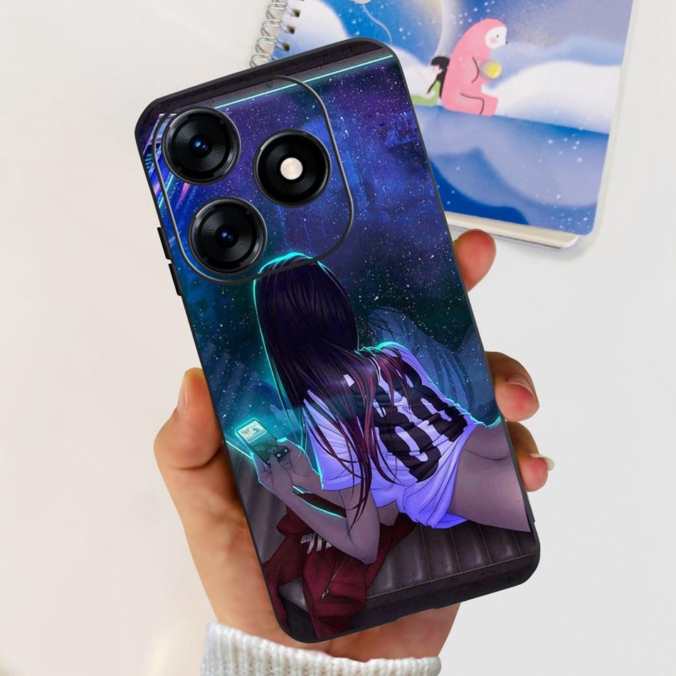 Phone Case For Tecno Spark 10 10C 2023 Fashion Flower Cat Butterfly Soft Silicone TPU Cases For Tecno Spark10 Spark10c KI5q KI5k