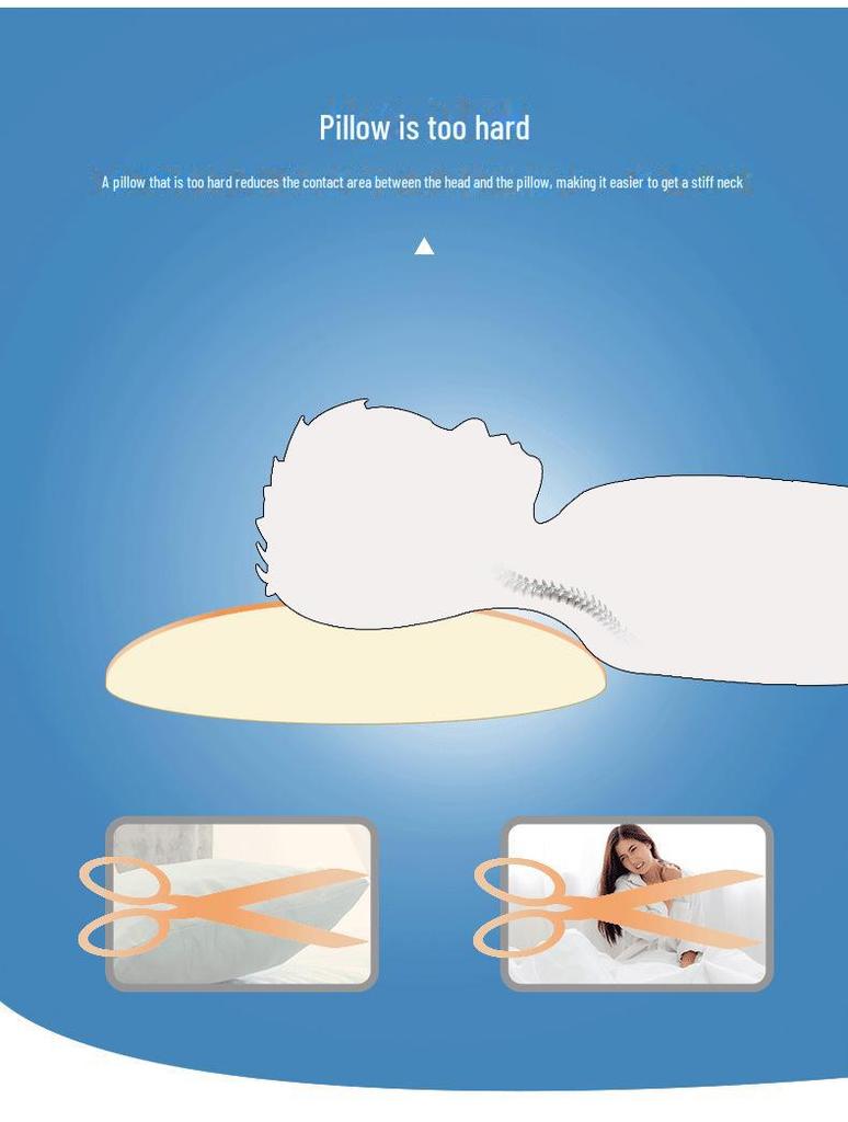 Duo Xi Ai Mei Children's Cotton Pillow - Medium/Low Softness for Home/Hotel.