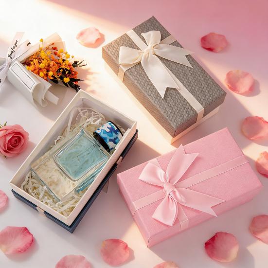 Cutie Cadou de Ziua Îndrăgostiților cu Fundă din Panglică Nuntă Domnișoară de Onoare Cadou de Ziua de Naștere Cutie de Ambalaj cu Capac Bomboane Ruj Bijuterii