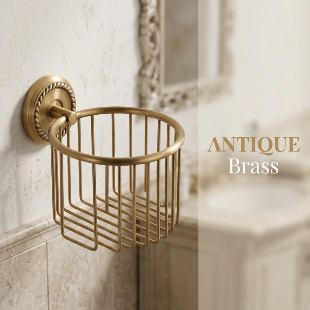 Hollow Out Toilet Paper Holder Antique Brass Tissue Dispenser Bathroom Restroom Toilet