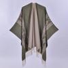 New Autumn and Winter Shawl Scarf New Jacquard Fringed Knitted Cape Cape Retro Ethnic