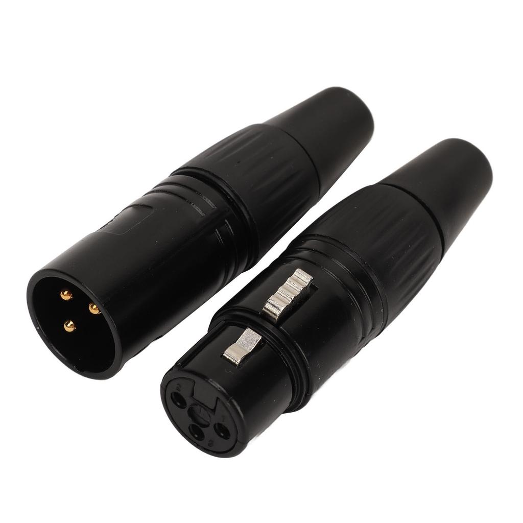 5 Pair XLR Plug 3 Pin Male Female XLR Microphone Audio Cable Connector Gold Plated