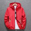 Reflective Zipper Windbreaker: Men's Plus Size Spring/Autumn Custom Print Trendy Jacket