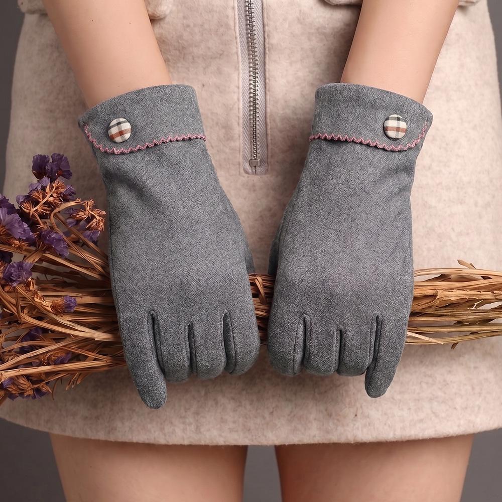 Women's Velvet Touchscreen Winter Gloves - Versatile, Warm, & Ideal for Outdoor Cycling