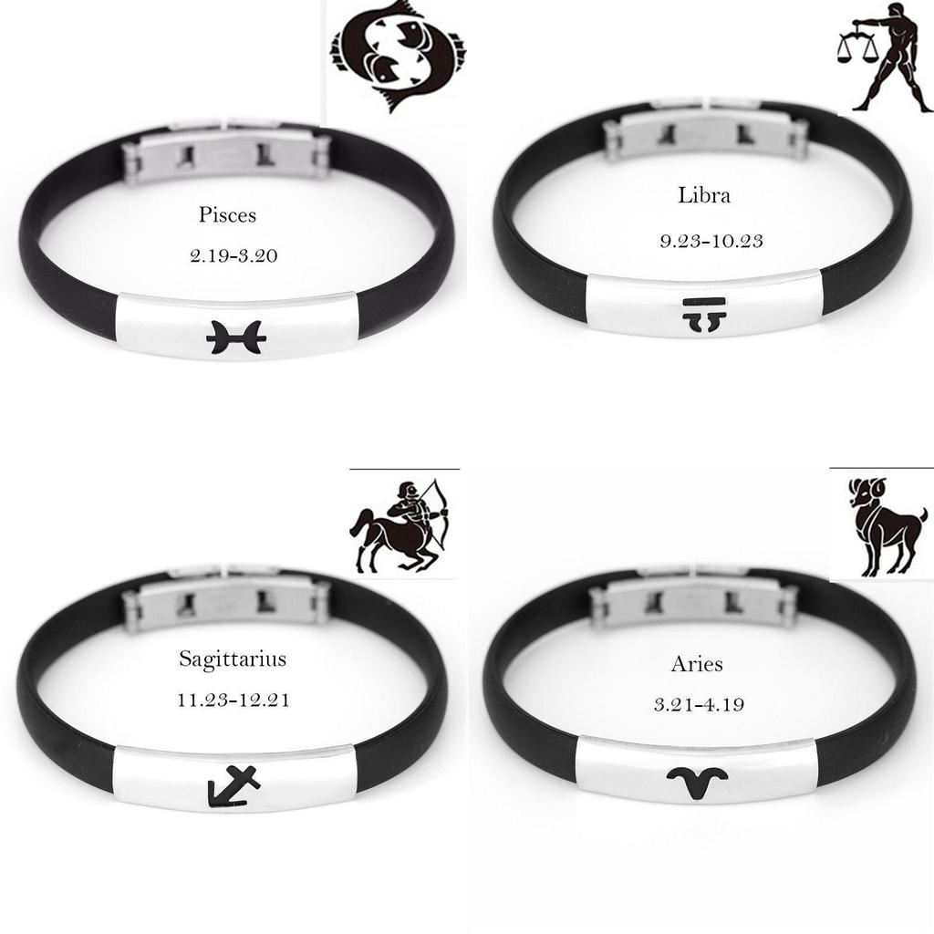 Timeless Constellation Stainless Steel Silicone Bracelets For Men And Women