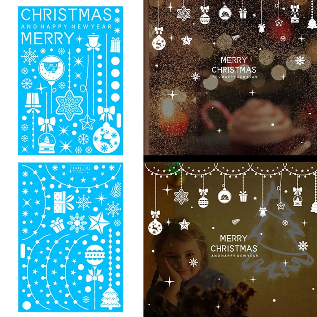 Autocolante de Craciun Autocolante pentru ferestre Mall Shopping Autocolante Camera Copii Set Autocolante de perete Decoratiuni de Craciun