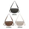Women PU Leather Studded Underarm Shoulder Bag with Zipper Fashion Shoulder Handbag Adjustable Strap for  Work Daily Use