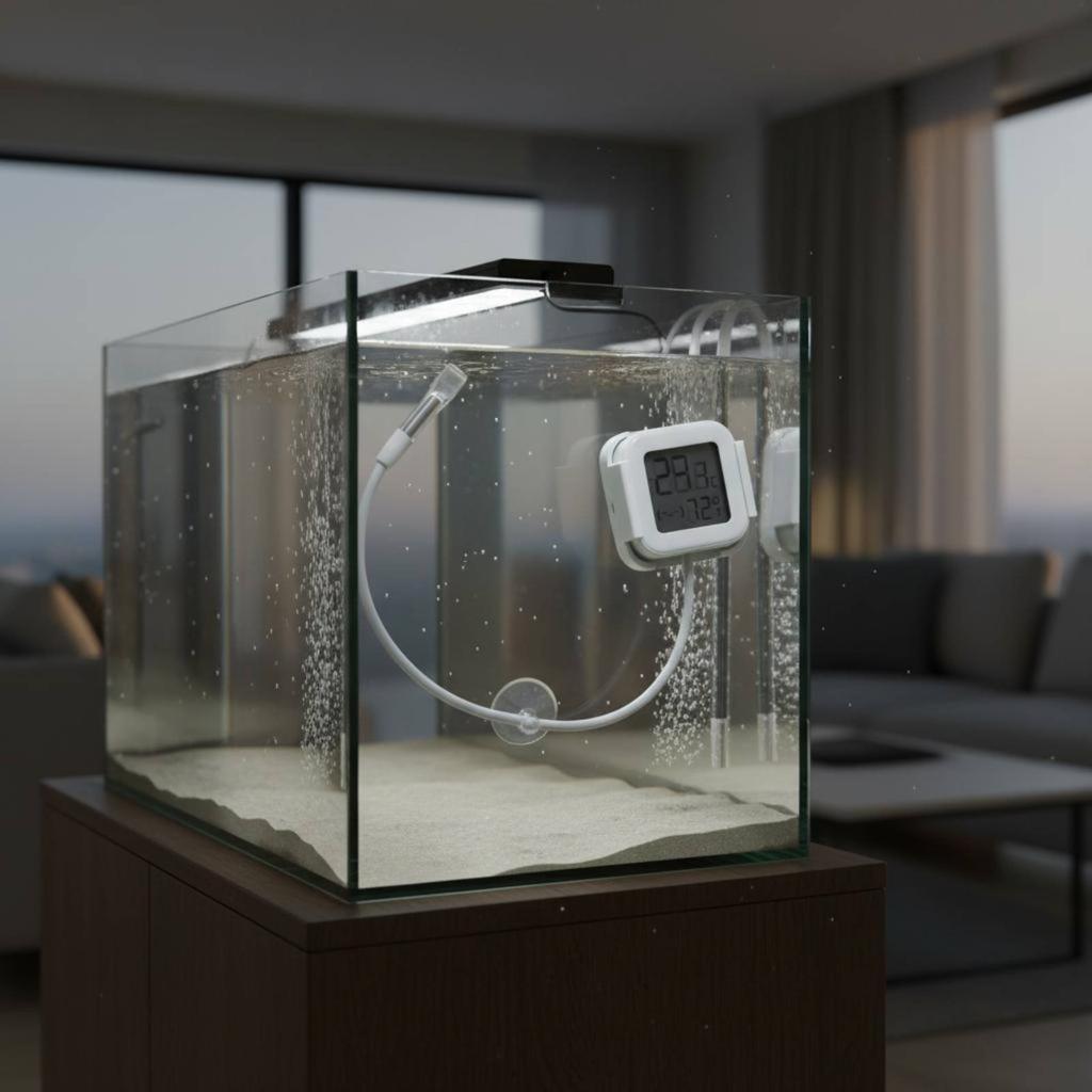 Aquatic Enclosure Thermometer with Measuring Device High Precise Measuring Device Smart Water Temperature Monitor Digital