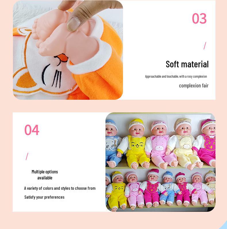 Infant Caregiver Training Simulation Doll: Vinyl Baby Model with Teaching Aids