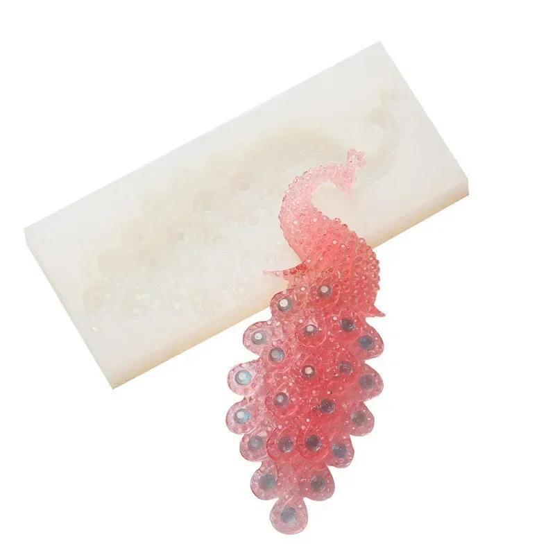 

2025 Сделай сам Ручная работа Креативная форма Павлин Силиконовая капля Форма Инструмент для кристальной ювелирной смолы Брелок Форма Аксессуары Поделки A