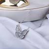 Buyee 925 Sterling Silver Female Big Pendant Chain Butterfly Simple Necklace for Women Fashion Ethnic Animal Fine Jewelry Chain