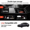 YZ For Tesla Model Y 2025 Juniper Model 3 Highland Console & Armrest Upper and Lower Storage Box Watercup Holder Charging Pad
