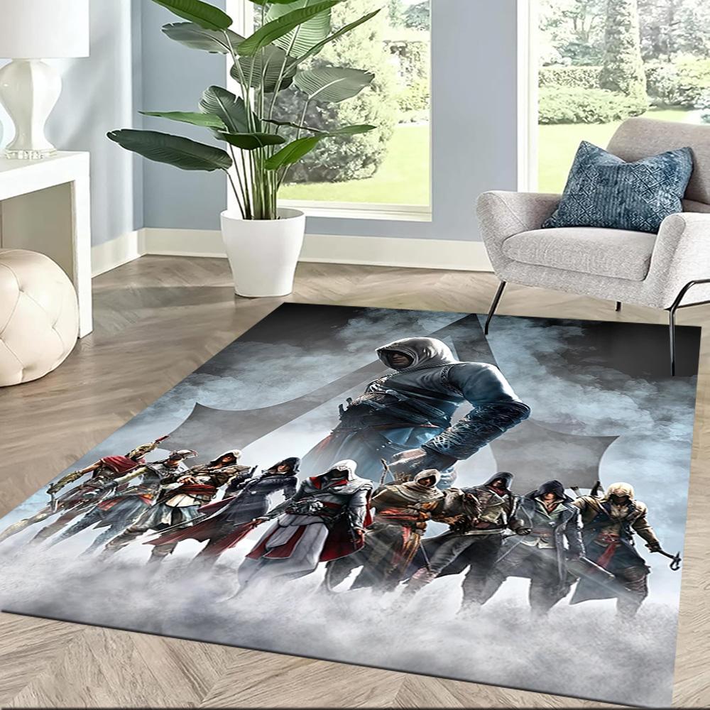 Čtvercové koberce Assassin's Creed Ezio Auditore jsou skvělou volbou pro obývací pokoje, ložnice, domácí dekorace a jako dárky.