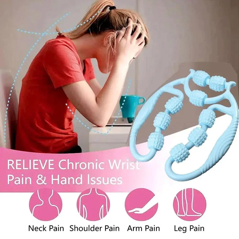 1PC Round Massager Roller for Waist Abdominal Muscles Ring Leg Clip Stovepipe To Clear The Meridian Portable Cellulite Massage