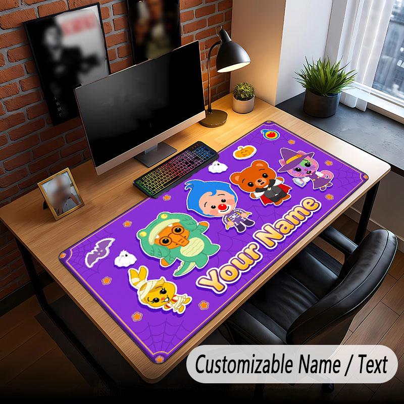 Custom Name Text Big Mouse Pad,El Payaso Plim Plim Soft Non Slip Extended Desk Mat For Home Office