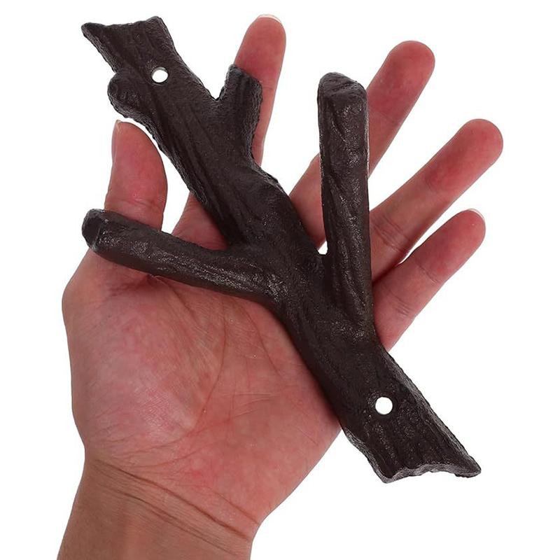 1PC Decor Artistic Branch Rustic Coat Rack Heavy-Duty American Multi-Functional Vintage Sturdy Wall-Mounted Space-Saving 19.3x10cm