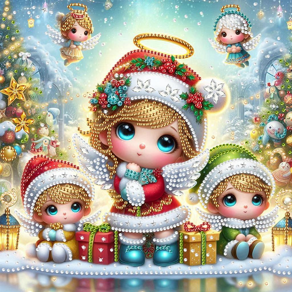 Snow Girl Special Shape Partial Drill Dimond Art Paintings for Gift Home Wall Decor Crystal Rhinestones Diamond Painting 30x30cm