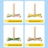 Chew-Proof Construction Wood Bird Training Stand Parrot Play Rack  Small Medium Animals