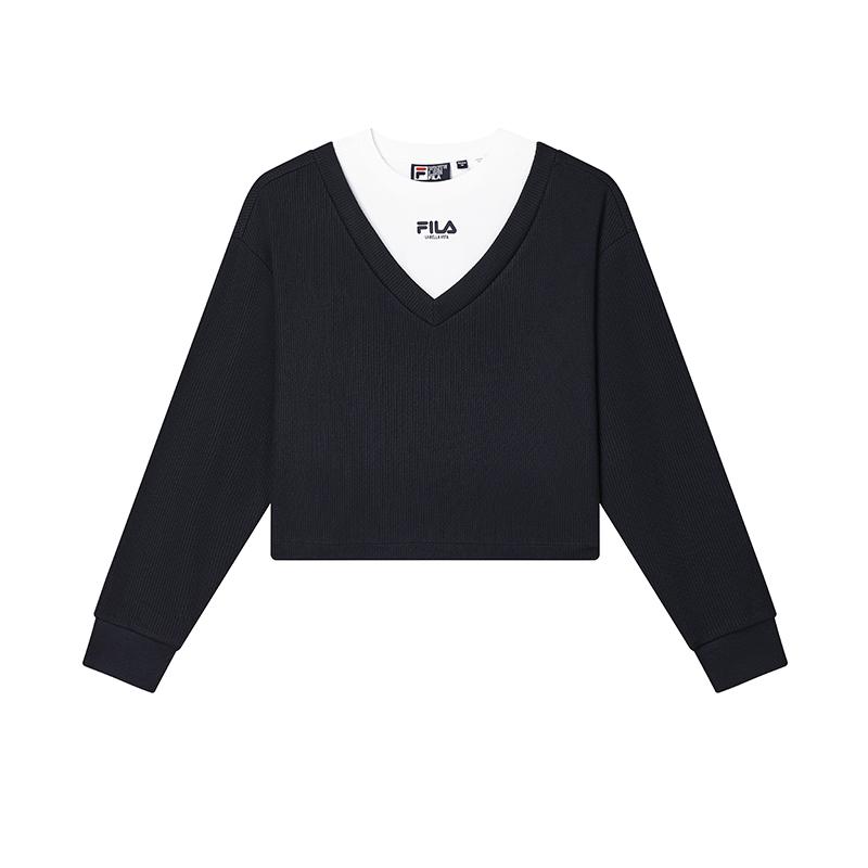 

New FILA Sweatshirt Women s Legend Blue F11W439202FNV 165/84A/M