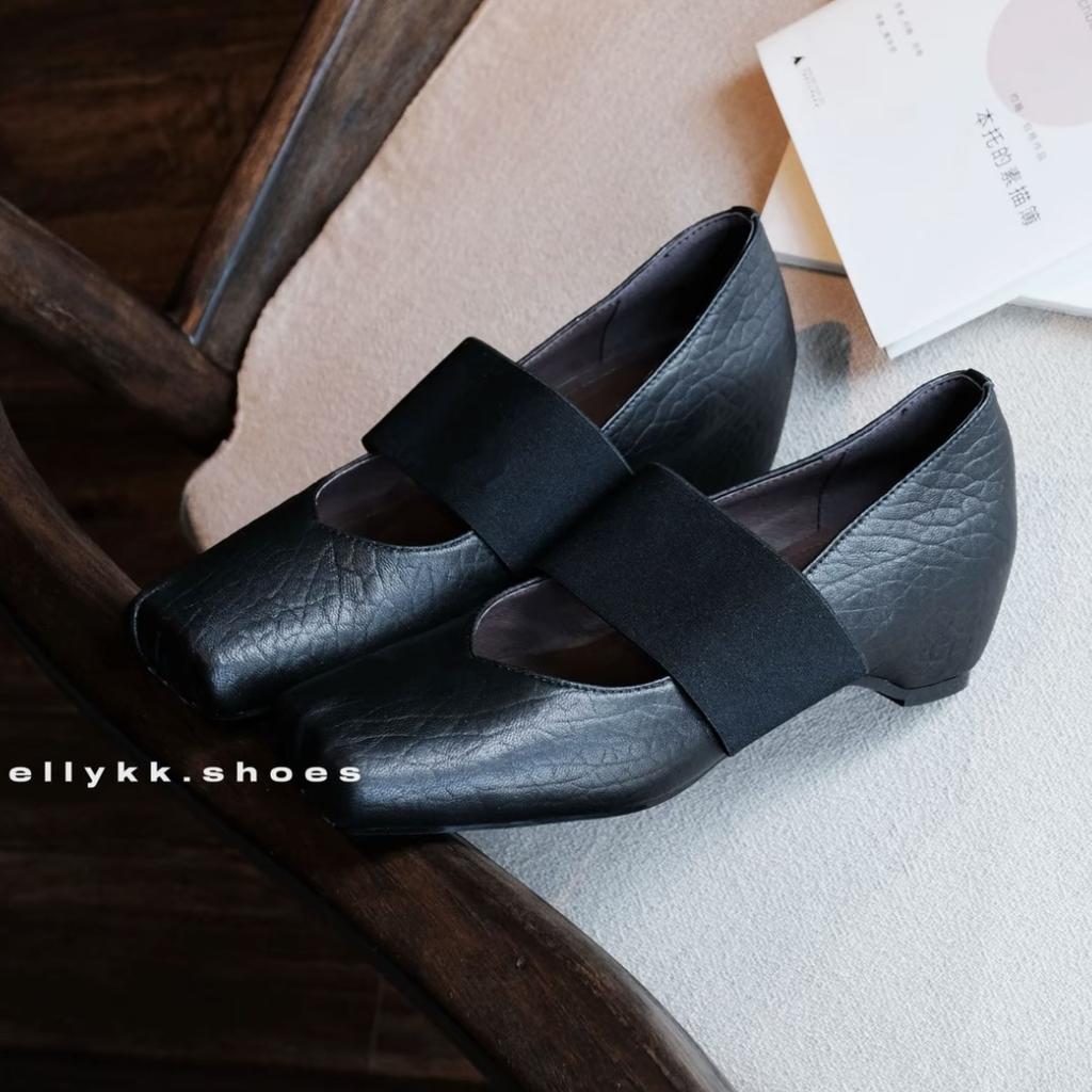 Retro Square Head Ballet Shoes Women's Low Heels Women's Shoes Spring New Temperament Mary Jane Shoes Elastic Band Women's Shallow Mouth Single Shoes