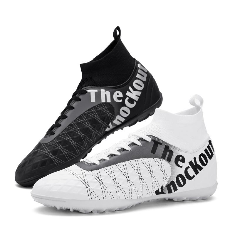 505 Football Shoes Children Boys Girls Teenagers With A High Top Flying Weave HG Long Nails FG Broken TF Flat Leather Surface Suitable Sports