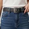 Punk Styles Rivets Studded Waist Belt Adjustable Waistband PU Leather Waiststrap For Women Teens Various Occasion