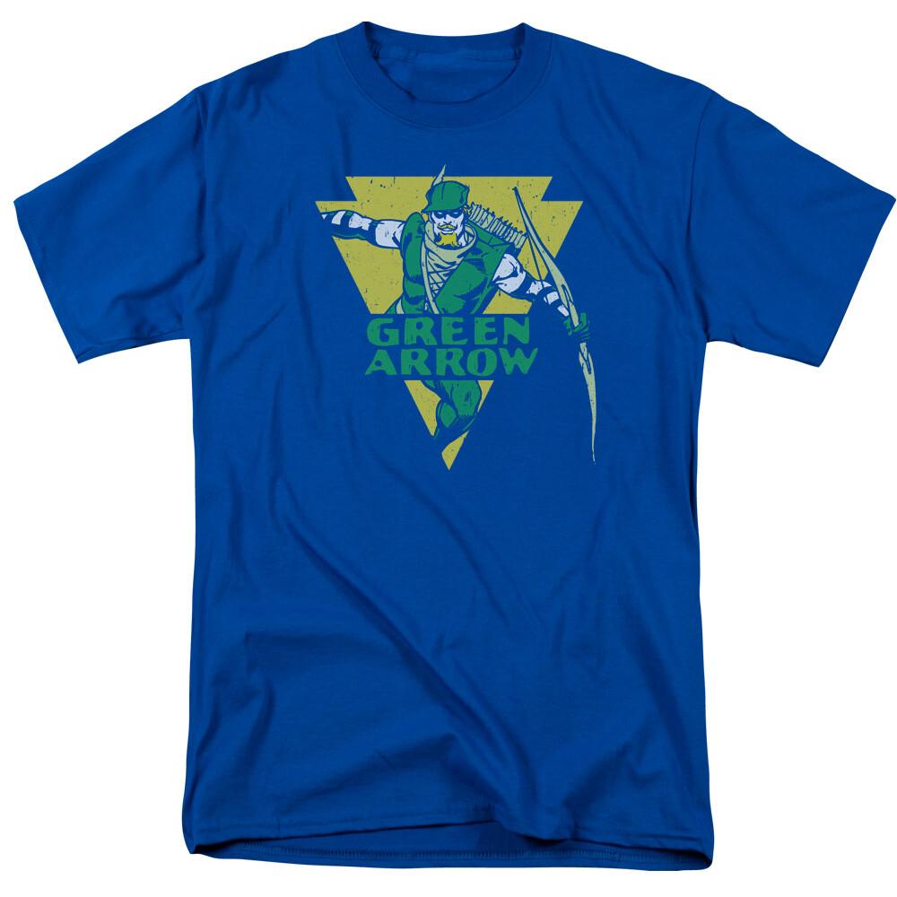 26 Green Arrow Distressed Arrow T Shirt Mens Licensed DC Comic Tee Royal Blue Unisex T-Shirt L
