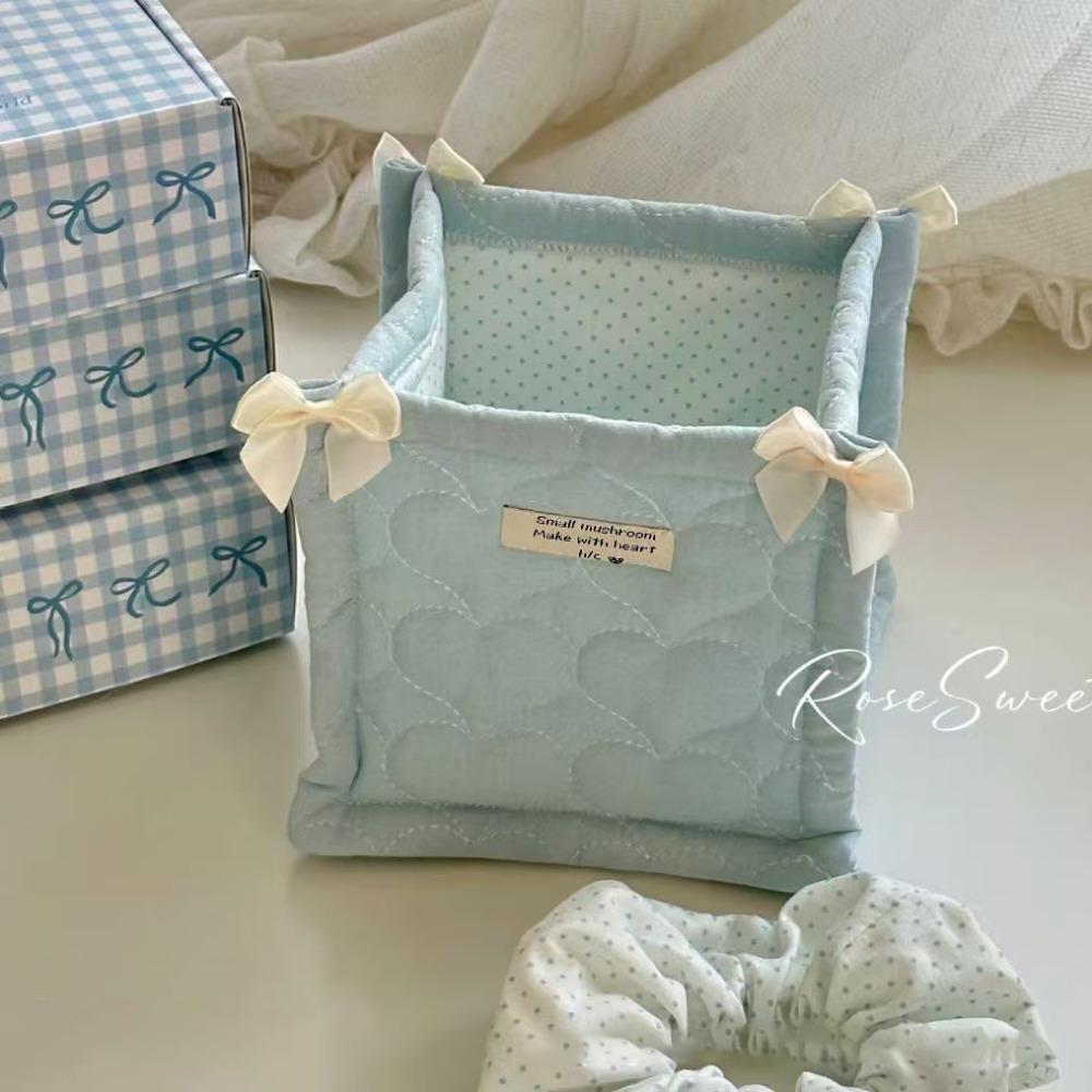 Square Storage Basket Cotton Home Decoration Cute Desktop Box