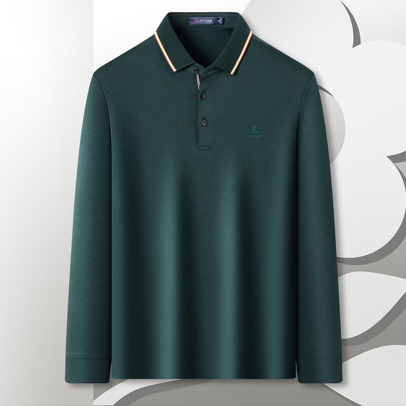 MONTAGUT Herren Langarm-Poloshirt mit Ananas-Jacquard