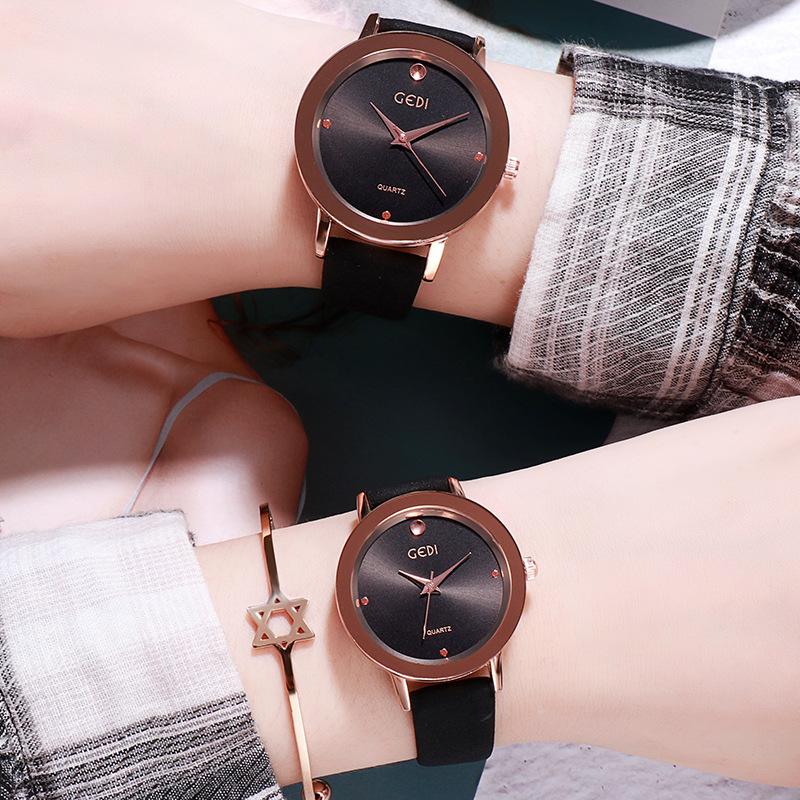 Simple And High-Value Couple Belt Quartz Watch Fashionable Light Luxury High-End Waterproof Quartz Belt Watch