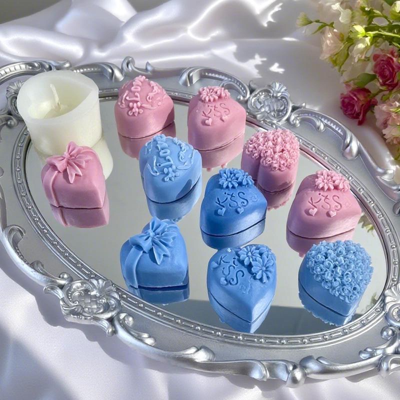 Heart-shaped Handmade Chocolate Cookie Baking Mould DIY Valentine's Day Gift Love Aroma Candle Gypsum Resin Decoration Mold