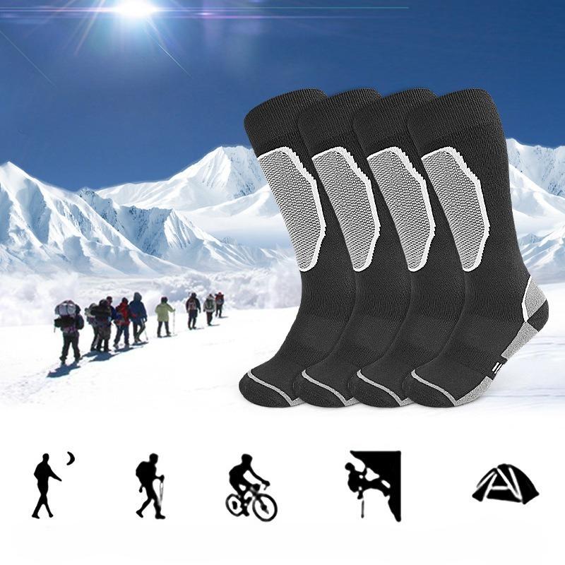 Skiing Warm Socks, Sports Thickened Hiking Socks, Anti-slip Long Tubes, Sweat-absorbing and Breathable Warm Socks