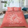 Happy Mother's Day Snowflake Pink Orange Bedding Set 3 Piece Duvet Cover Set With Name Twin Size Microfiber Quilt Cover