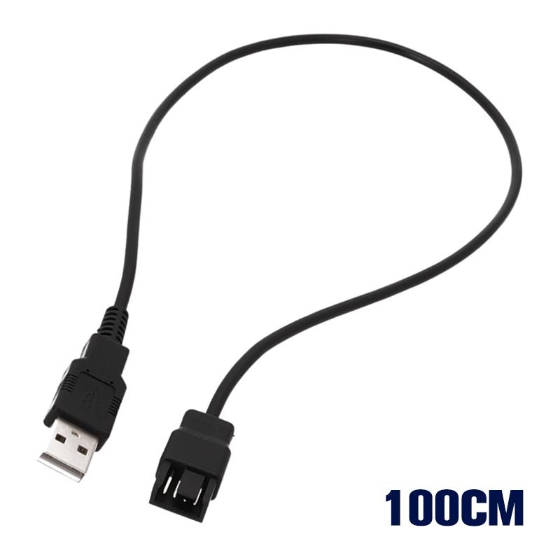 30/50/100Cm 3/4 Pin Kabel adaptéru ventilátoru na USB Počítačový PC ventilátor Napájecí kabel Konektor Adaptér