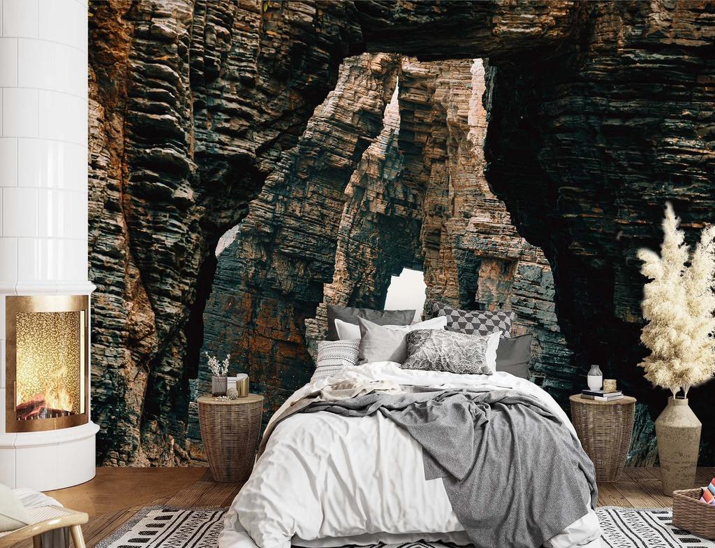 Wallpaper Tunnel in the rocks